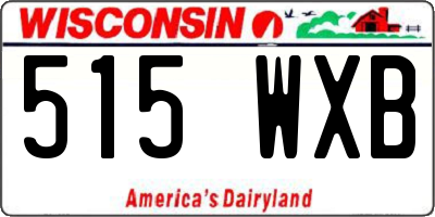 WI license plate 515WXB