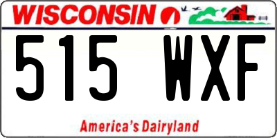 WI license plate 515WXF