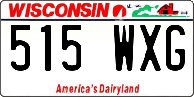 WI license plate 515WXG