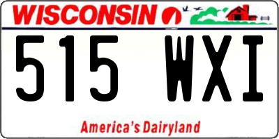 WI license plate 515WXI