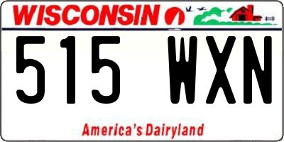 WI license plate 515WXN