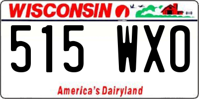 WI license plate 515WXO