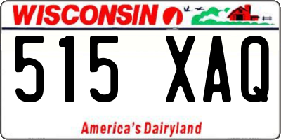 WI license plate 515XAQ