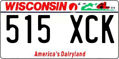 WI license plate 515XCK