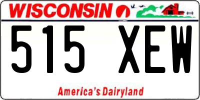 WI license plate 515XEW