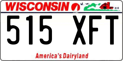 WI license plate 515XFT