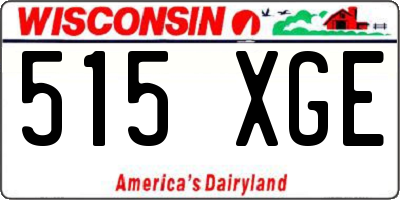 WI license plate 515XGE