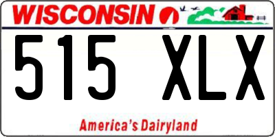 WI license plate 515XLX