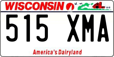 WI license plate 515XMA