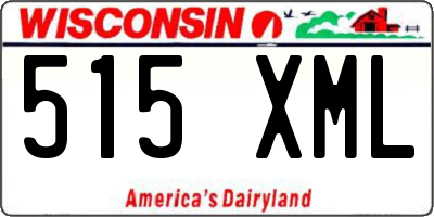 WI license plate 515XML