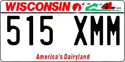 WI license plate 515XMM