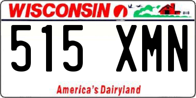 WI license plate 515XMN