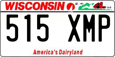 WI license plate 515XMP