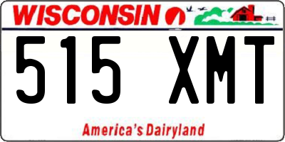 WI license plate 515XMT