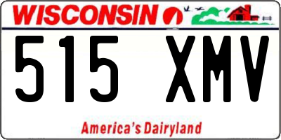 WI license plate 515XMV