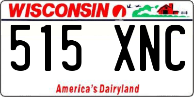 WI license plate 515XNC