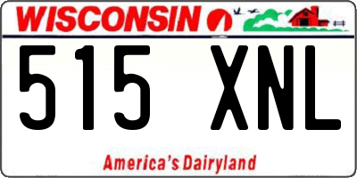 WI license plate 515XNL