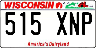 WI license plate 515XNP