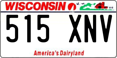 WI license plate 515XNV