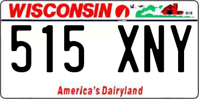 WI license plate 515XNY