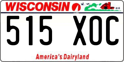 WI license plate 515XOC