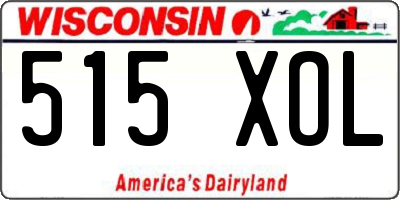 WI license plate 515XOL