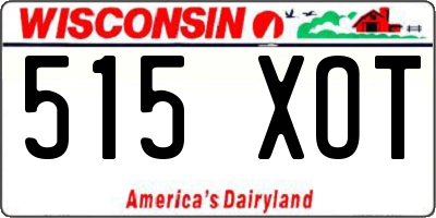 WI license plate 515XOT