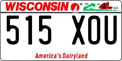 WI license plate 515XOU