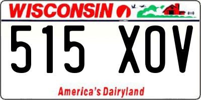 WI license plate 515XOV