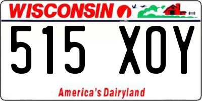 WI license plate 515XOY