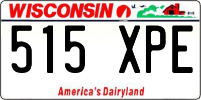 WI license plate 515XPE