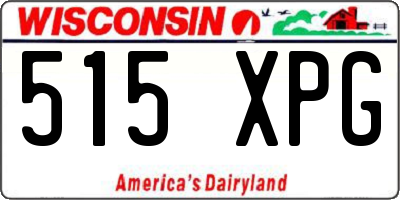 WI license plate 515XPG