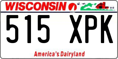 WI license plate 515XPK