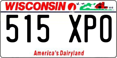 WI license plate 515XPO