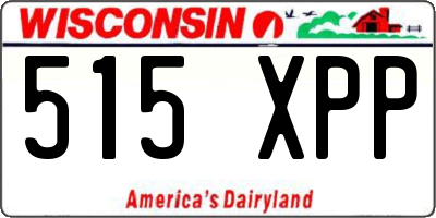 WI license plate 515XPP