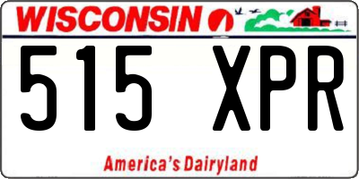 WI license plate 515XPR