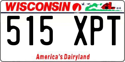 WI license plate 515XPT