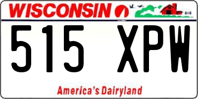 WI license plate 515XPW
