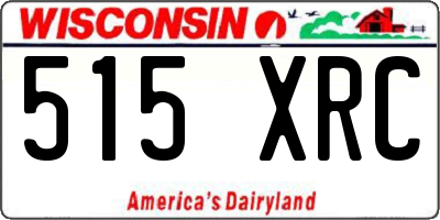 WI license plate 515XRC