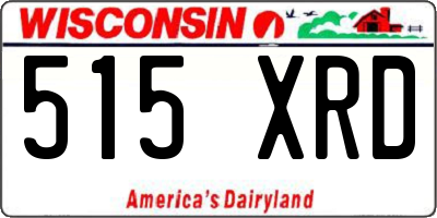 WI license plate 515XRD