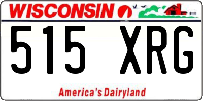 WI license plate 515XRG