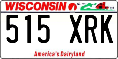 WI license plate 515XRK