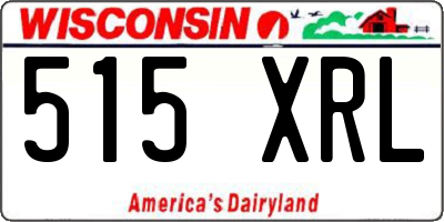 WI license plate 515XRL