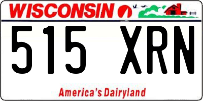 WI license plate 515XRN