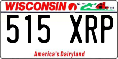 WI license plate 515XRP
