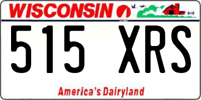 WI license plate 515XRS