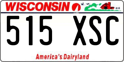 WI license plate 515XSC