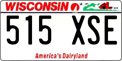 WI license plate 515XSE