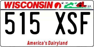 WI license plate 515XSF