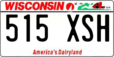 WI license plate 515XSH